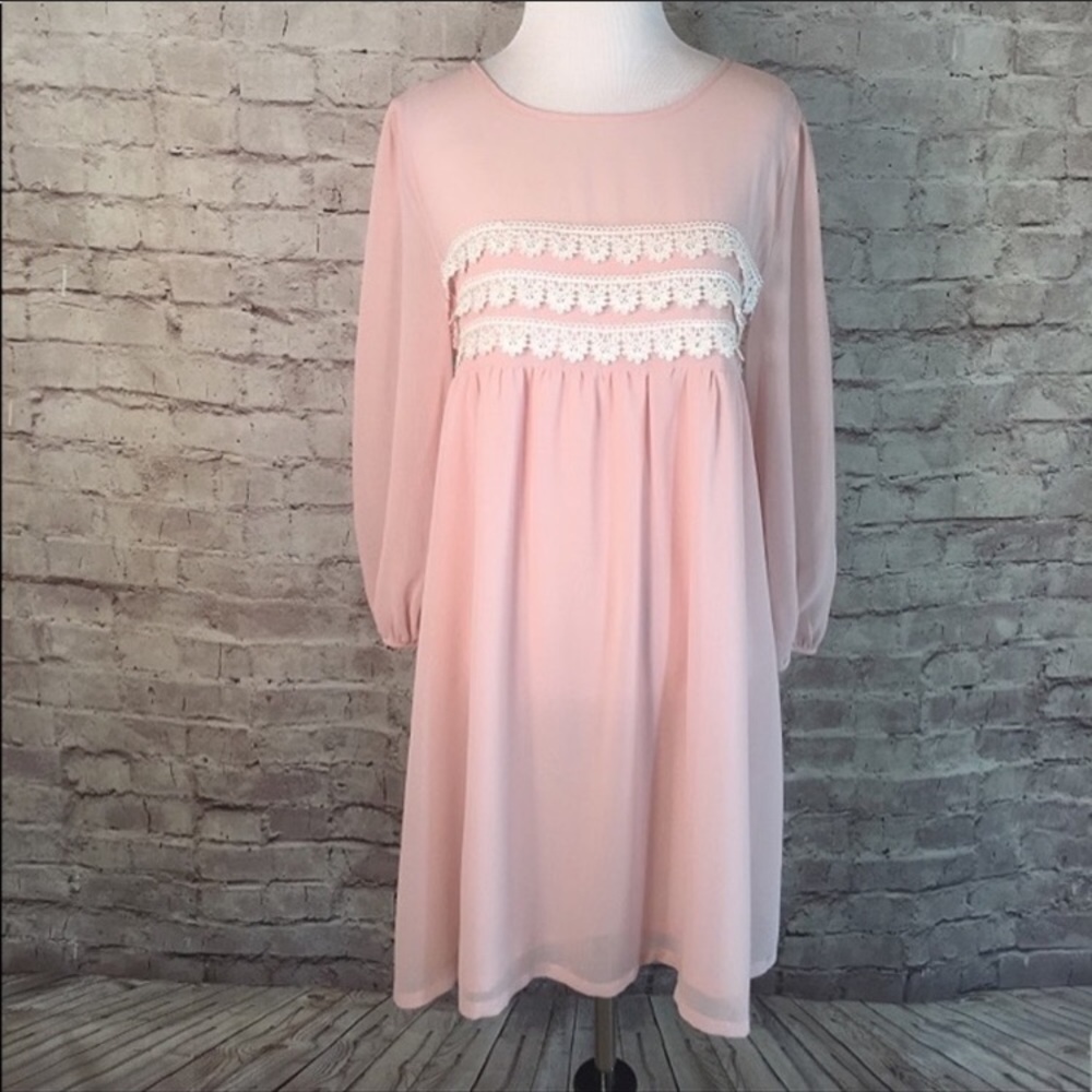 Pink babydoll dress